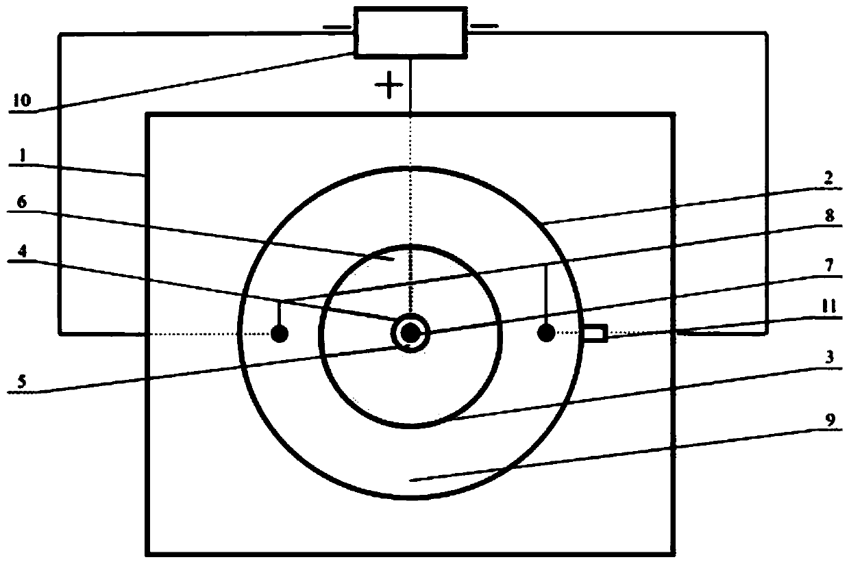 Device and method for testing low-temperature sulfate attack resistant performance of solid concrete