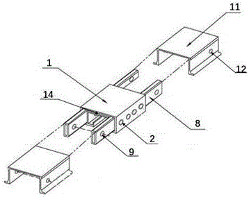 Aluminum template connection piece