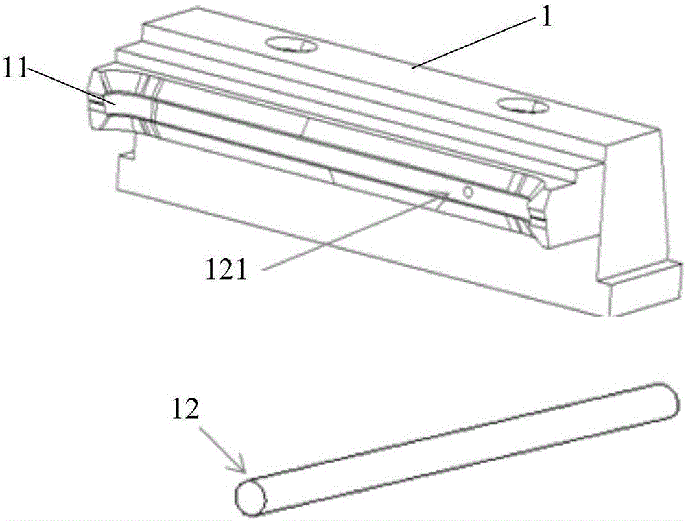 Mould molding slide block as well as production method thereof and production system thereof