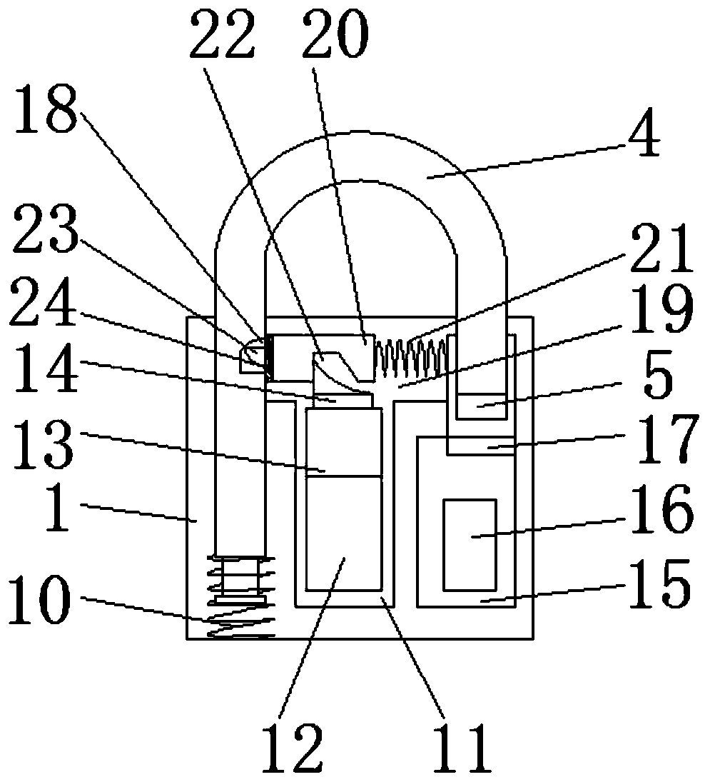Passive inductance meter box padlock