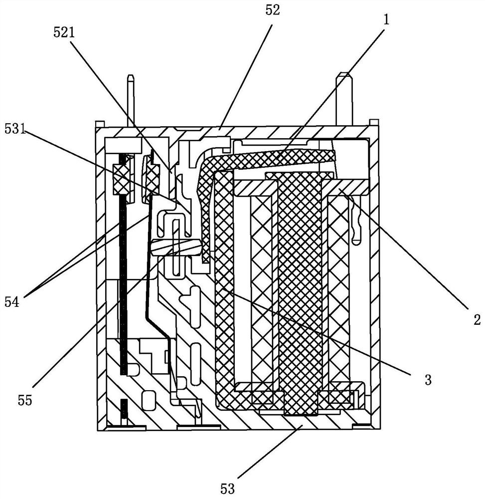 Electromagnetic relay with pressure spring