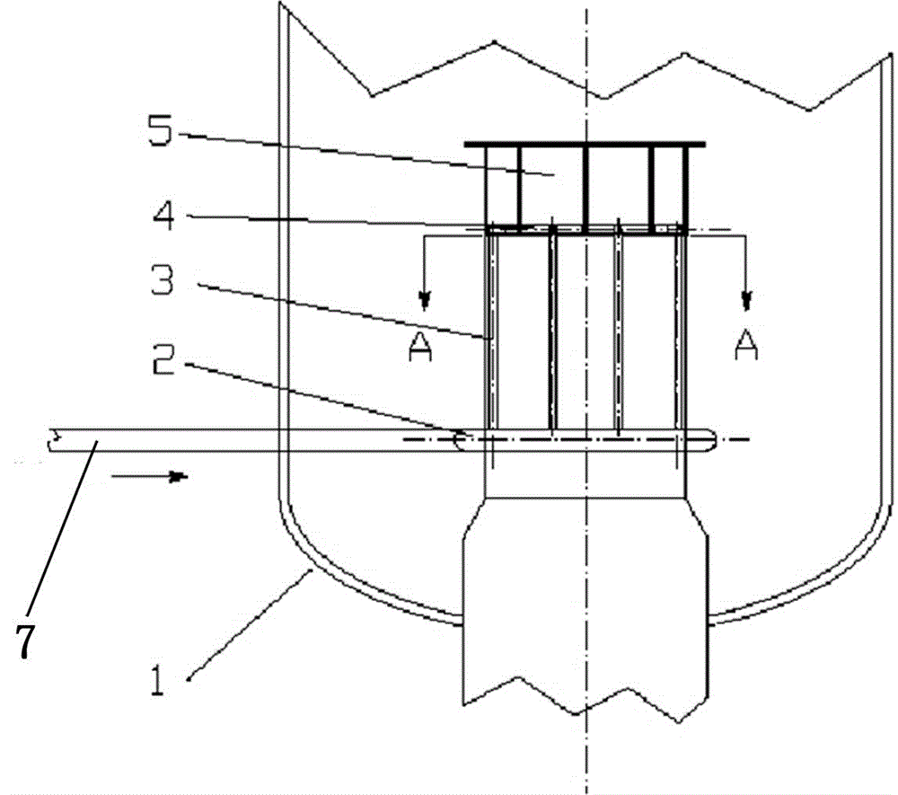 Anti-coking device for high-temperature pyrolysis gas inlet of oil gas quench cooler
