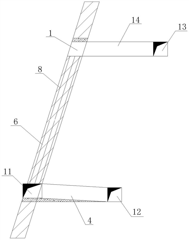 Thin ore body up-down medium-length hole subsequent filling mining method