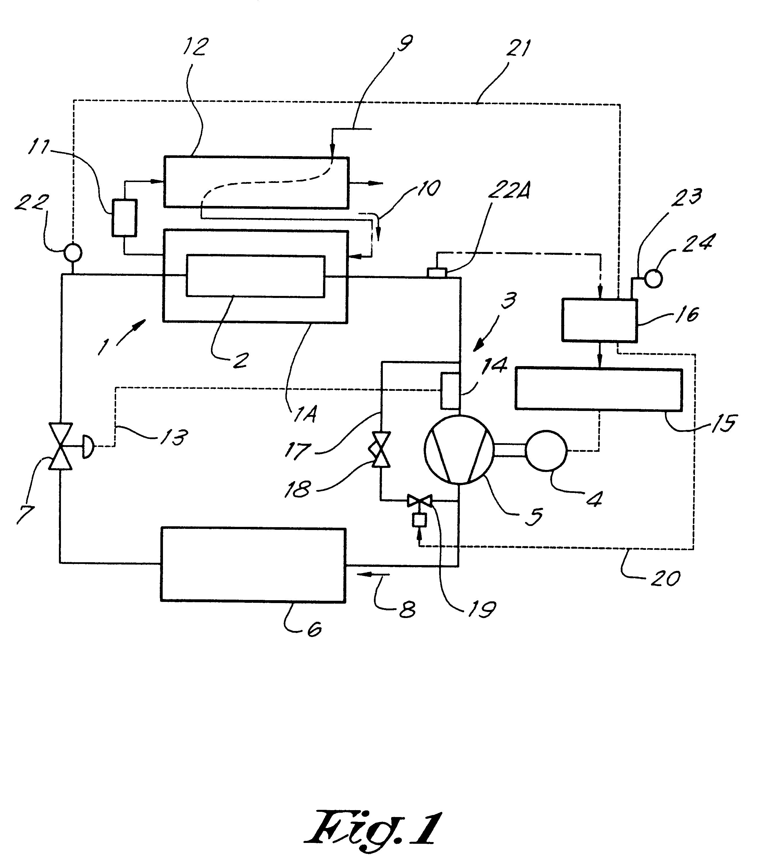 Device and method for performing a dehumidifying operation