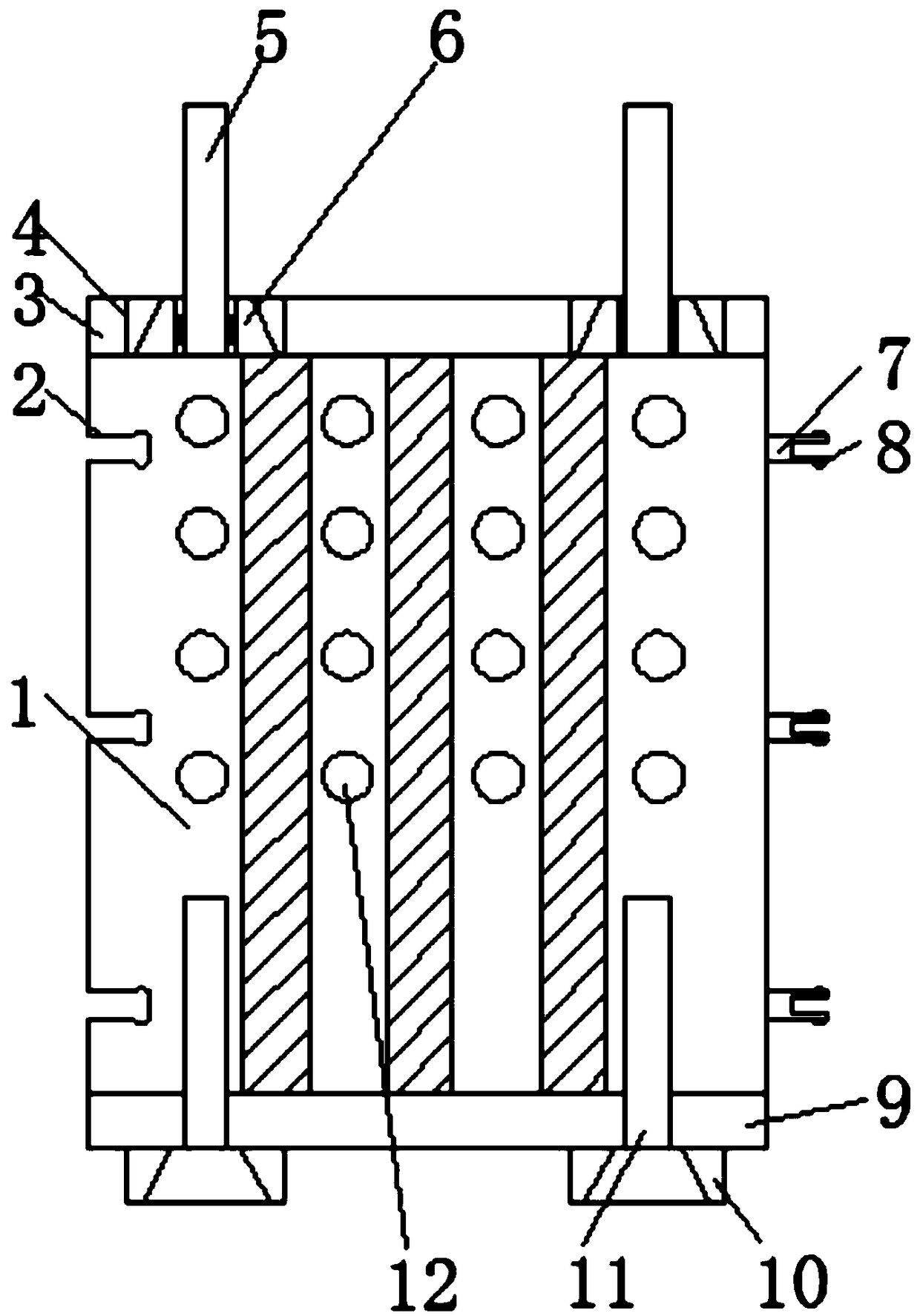 Environment-friendly lightweight partition slab structure for building