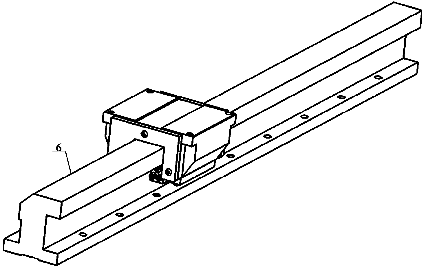 Lateral pre-tightening type rolling and sliding composite guide rail structure
