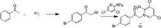 2-amino-3,5-dichloro-1-(2-(4-bromophenyl)-2-oxoethyl)pyridinium bromide