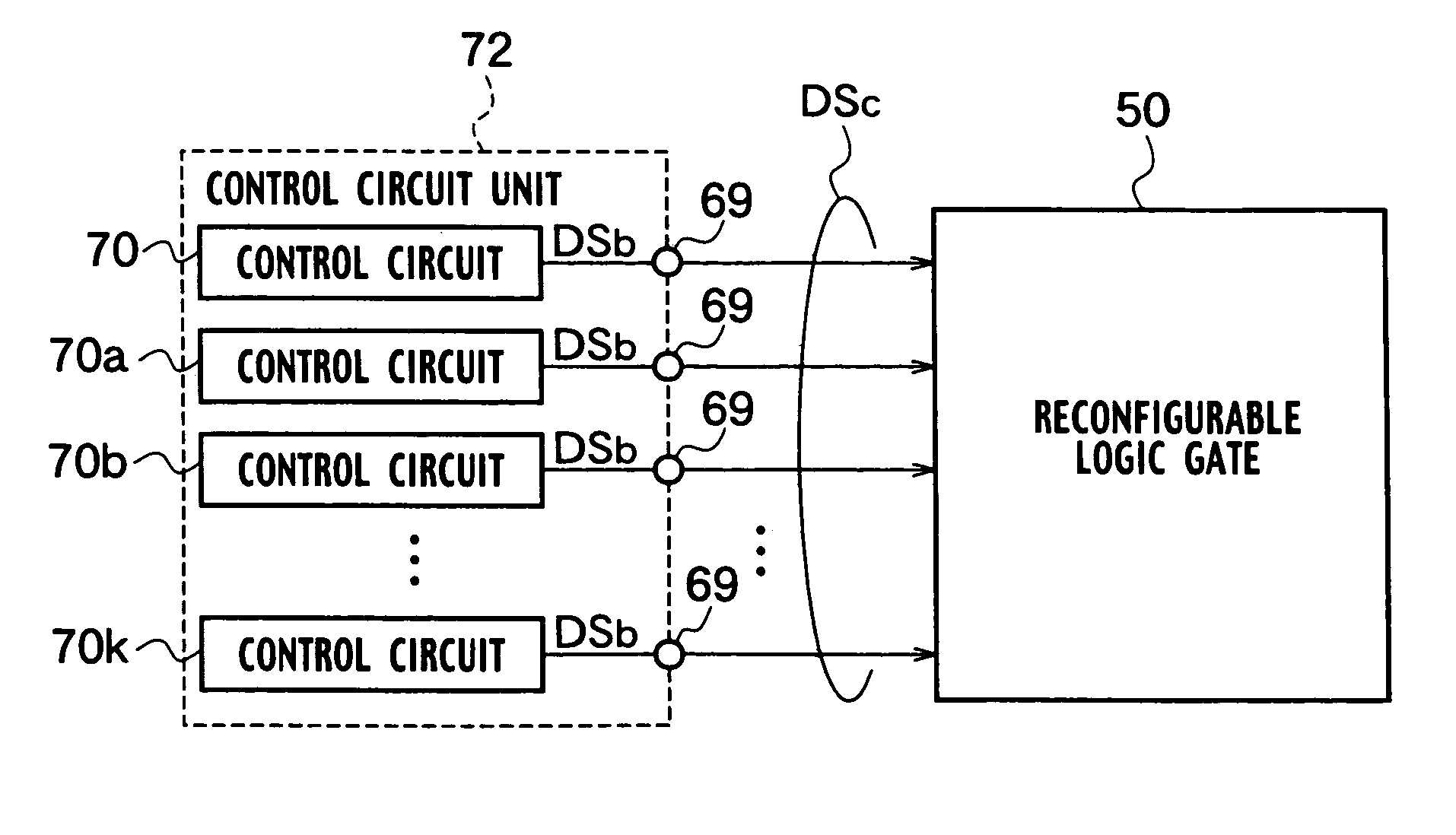 Control circuit and reconfigurable logic block