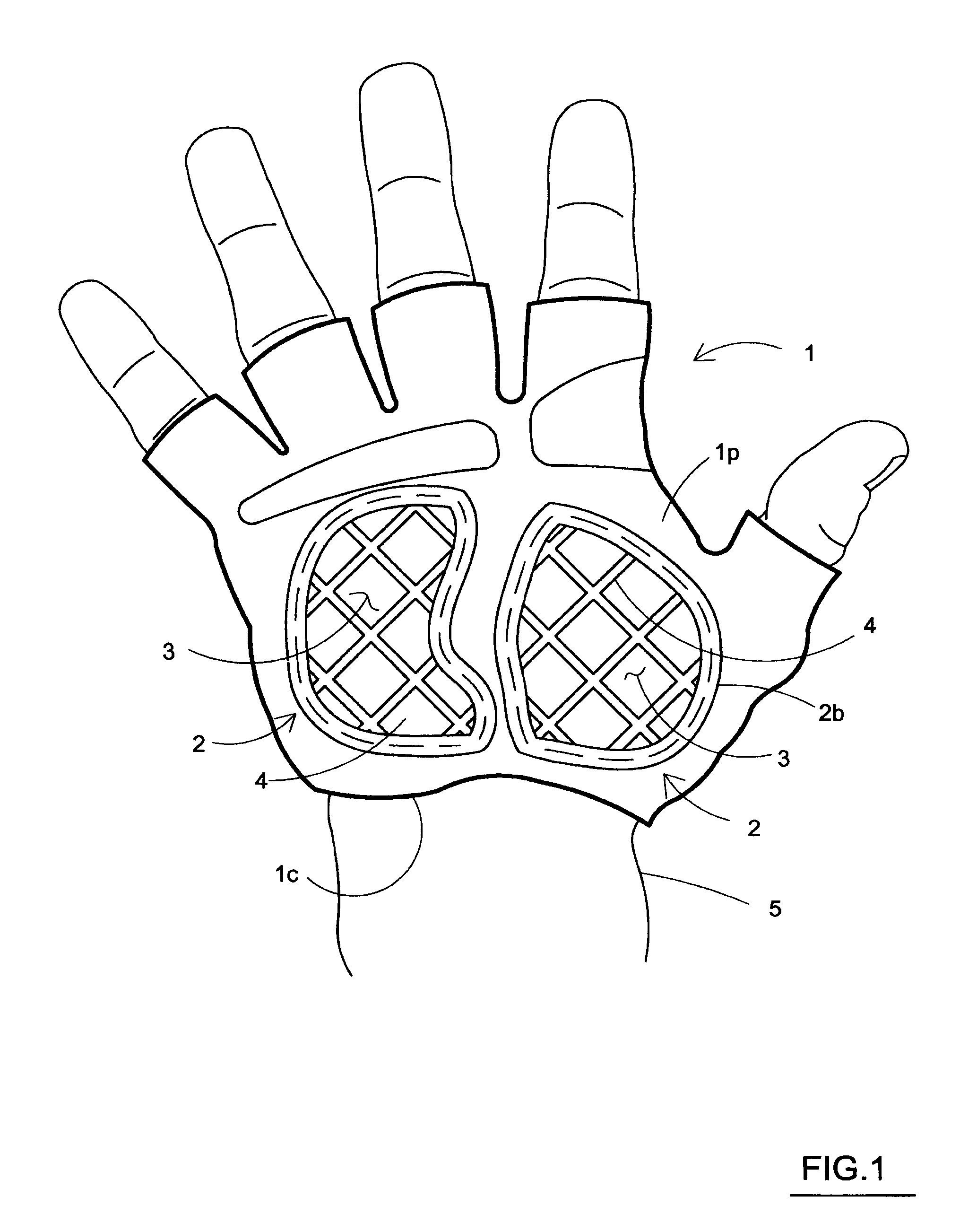 Cycling Glove And Support Area Pads