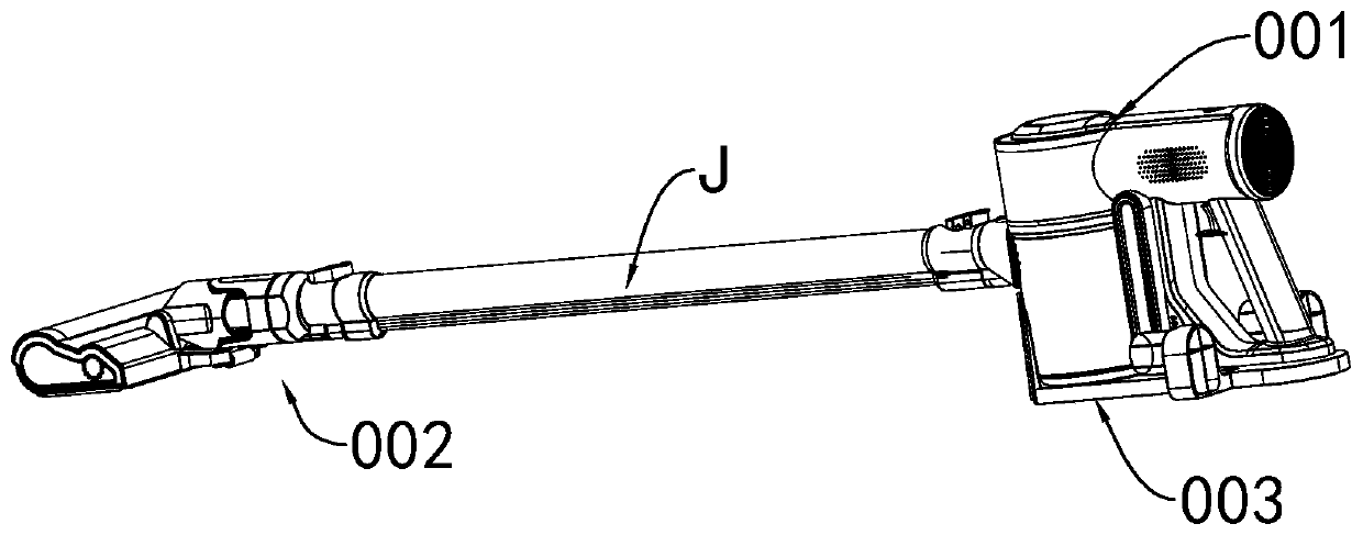 Handheld dust collection equipment and power supply layout structure