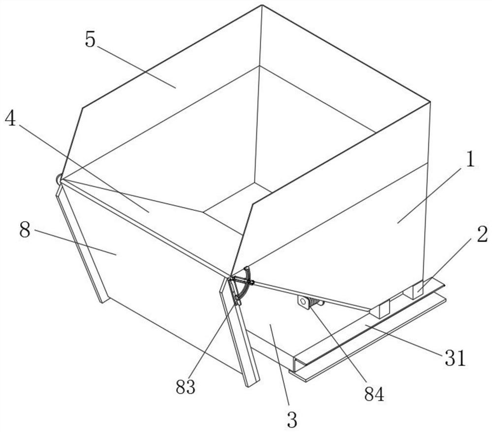 A debris collection structure of a water conservancy pipeline cutting device