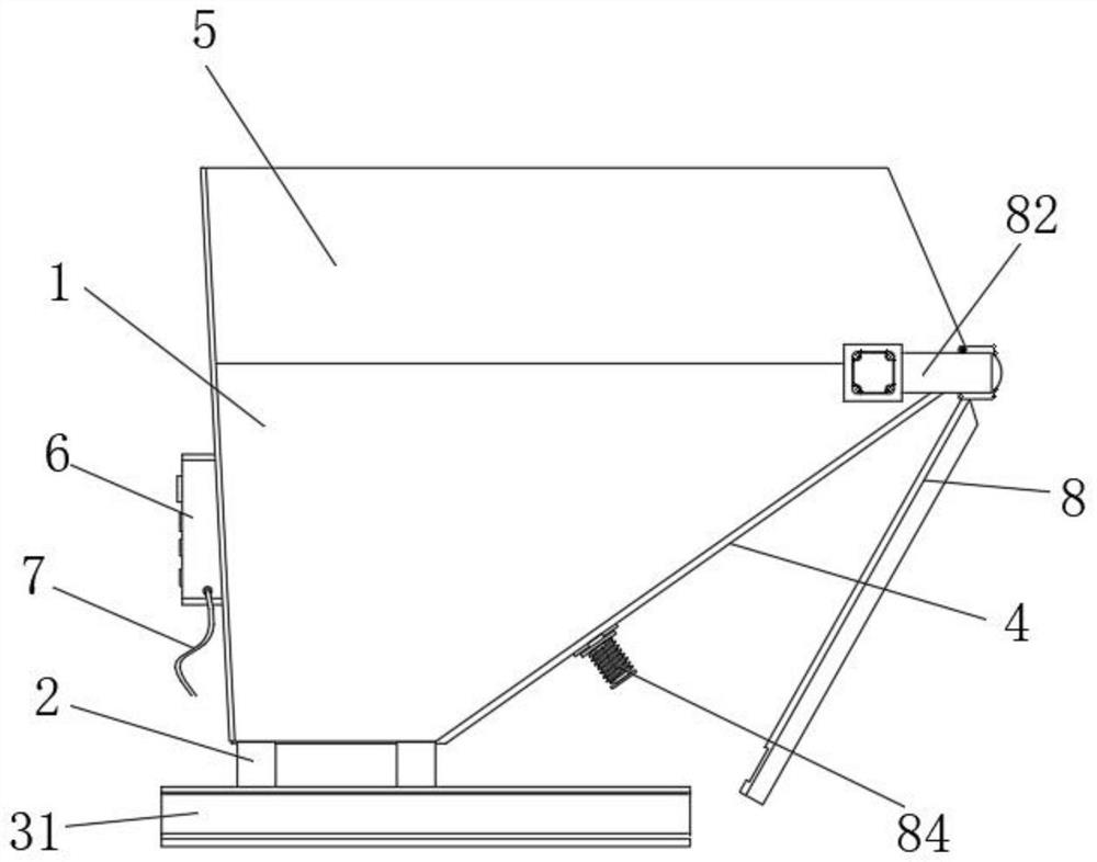 A debris collection structure of a water conservancy pipeline cutting device