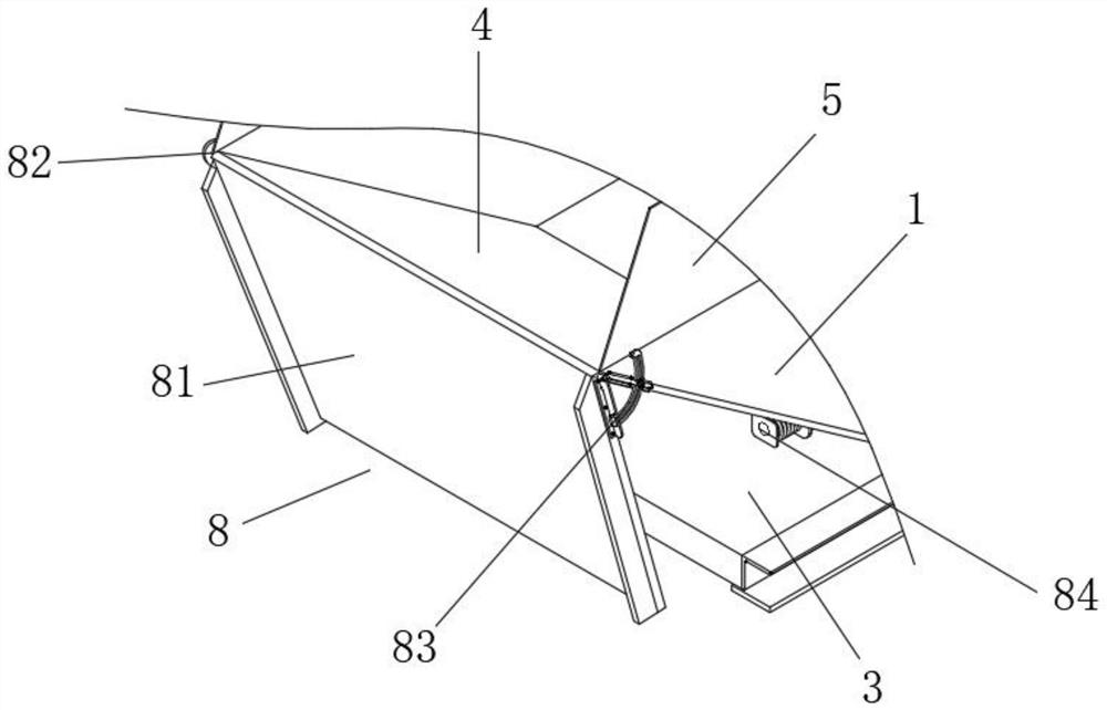 A debris collection structure of a water conservancy pipeline cutting device