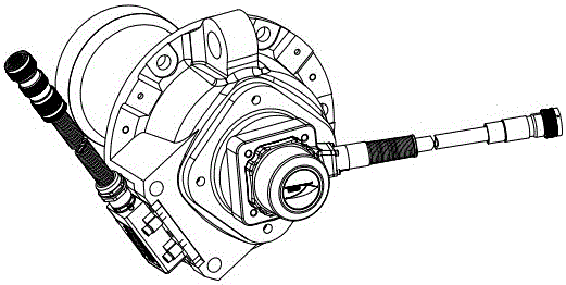 Locomotive axle end structure on which six-channel Hall speed sensor can be additionally mounted