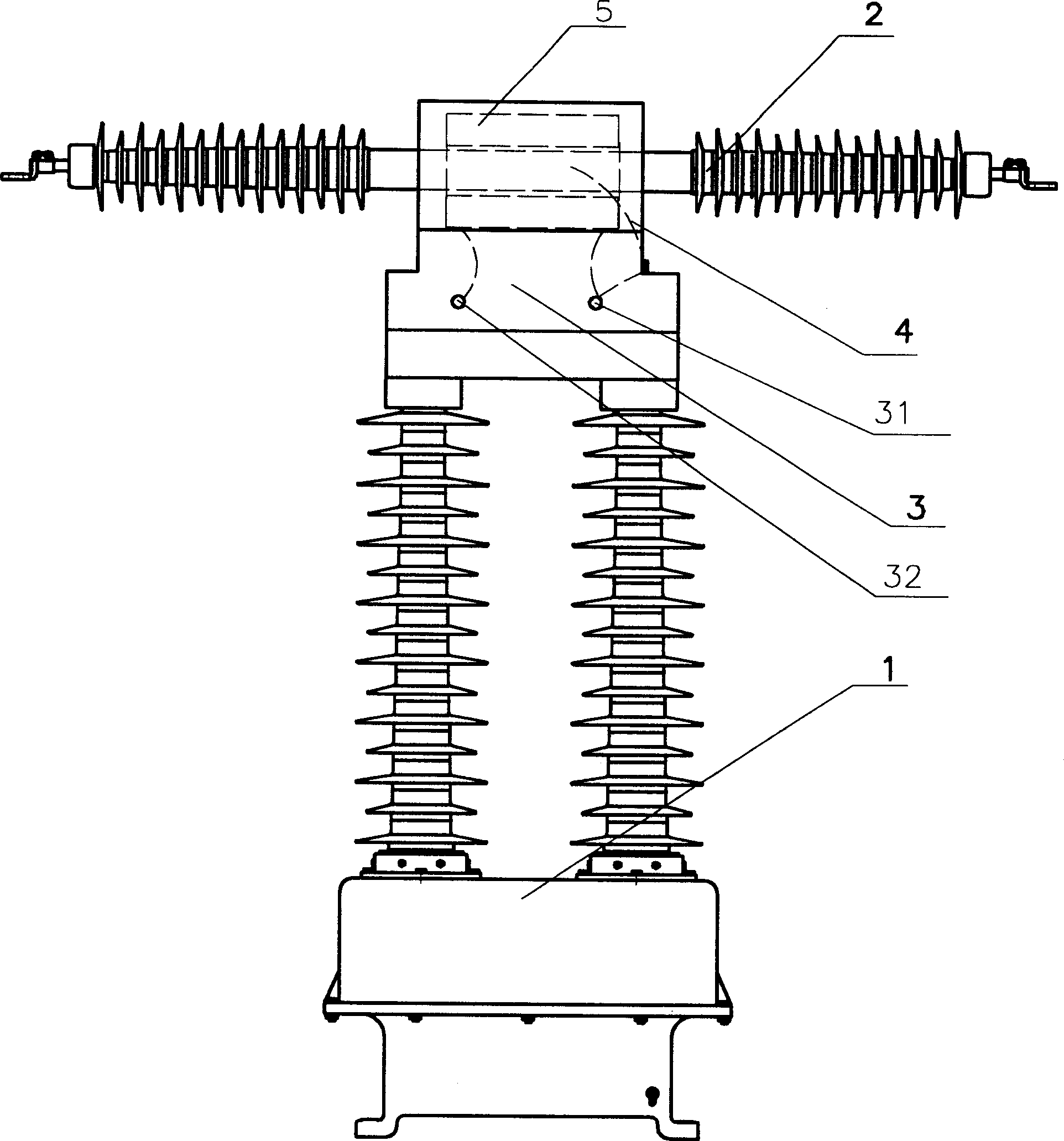 Assembled high-voltage current transformer
