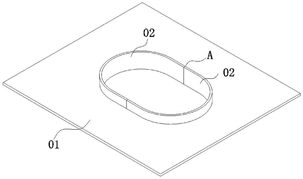 A docking tool for hull reinforcement ring