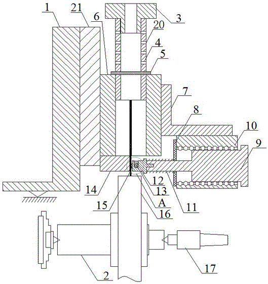 Quantitative control dressing device special for edge grinding wheel