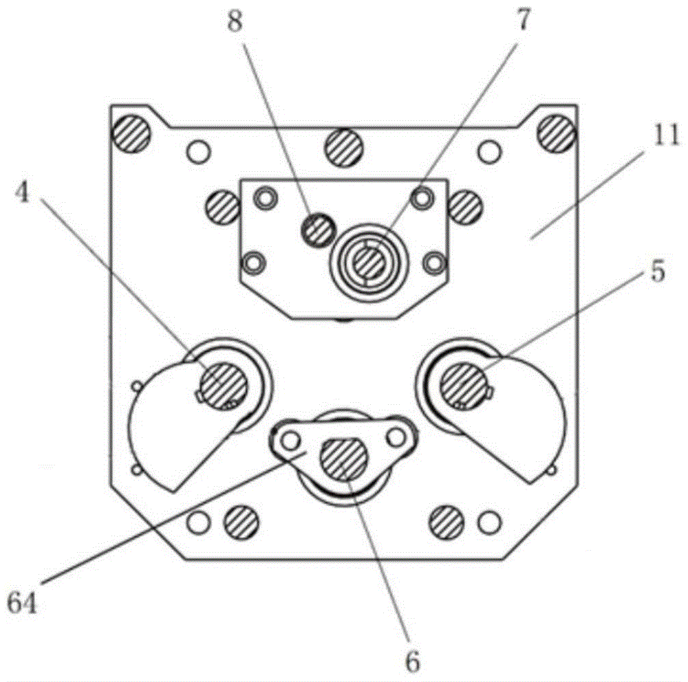 A limit device for three-position switch operating mechanism