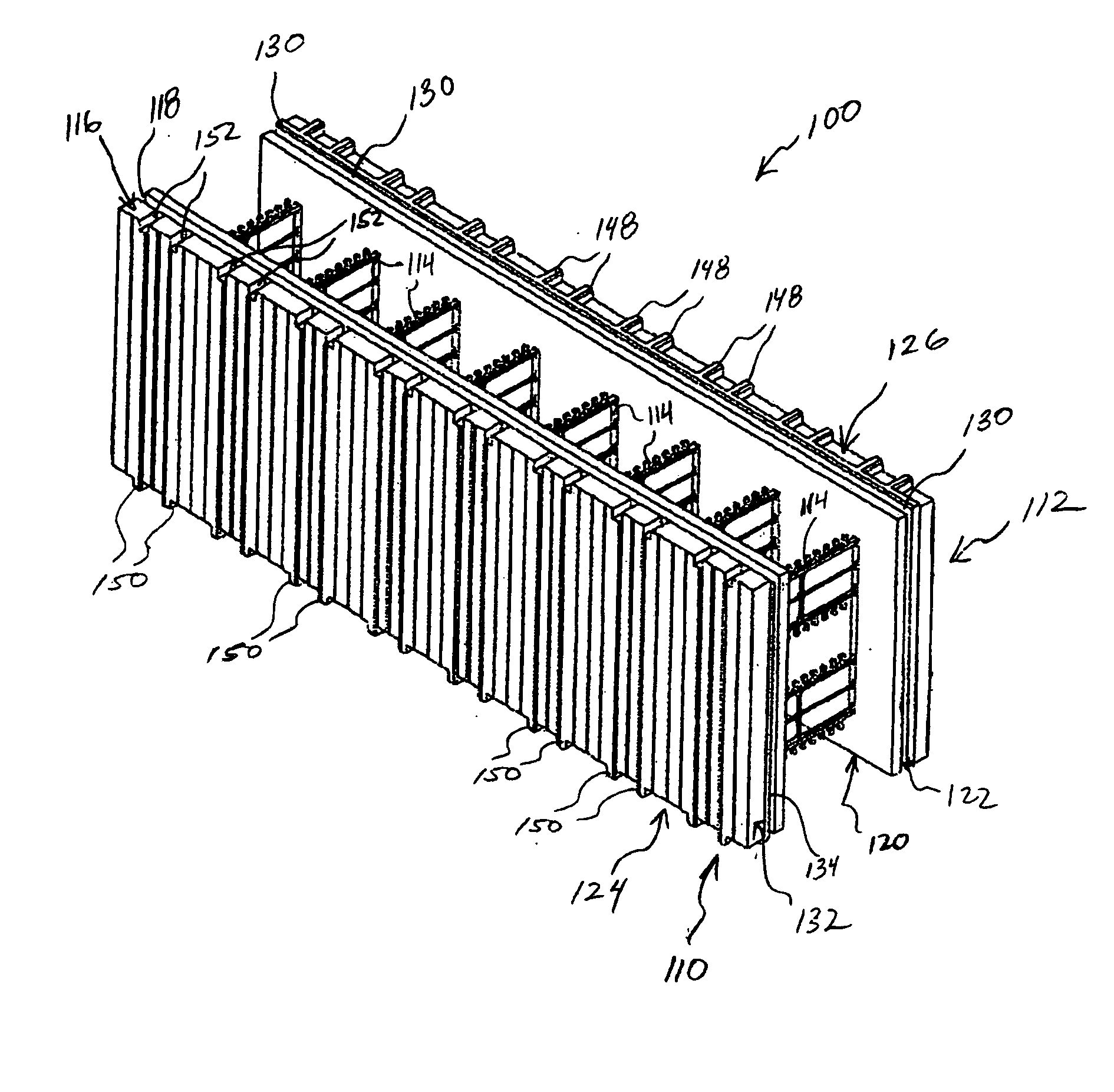 Stackable block for insulating concrete form system