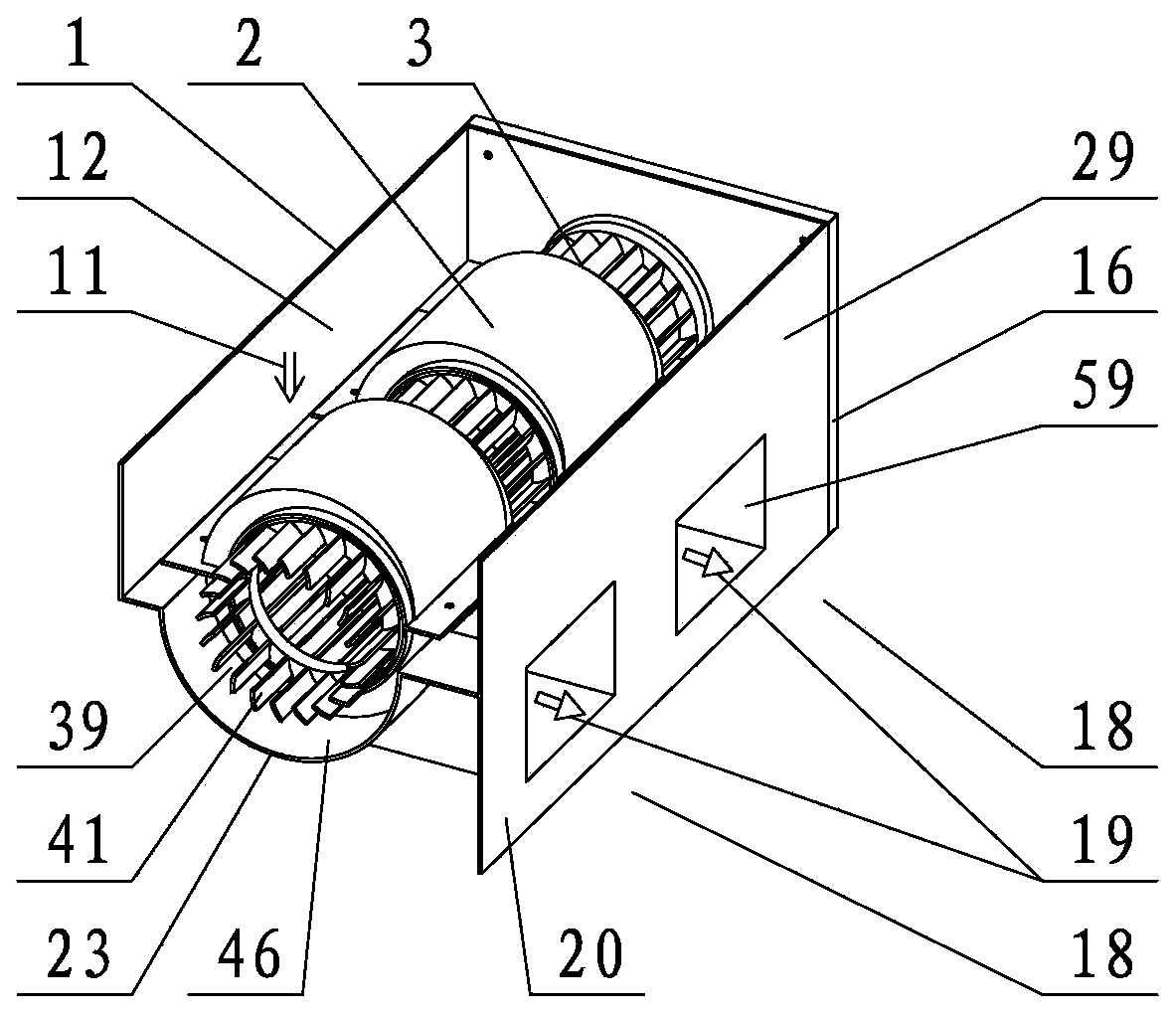 Parallel centrifugal fan