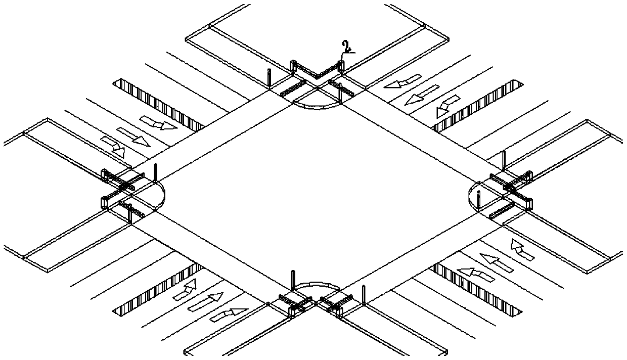 Pedestrian safety crossing facility and control method