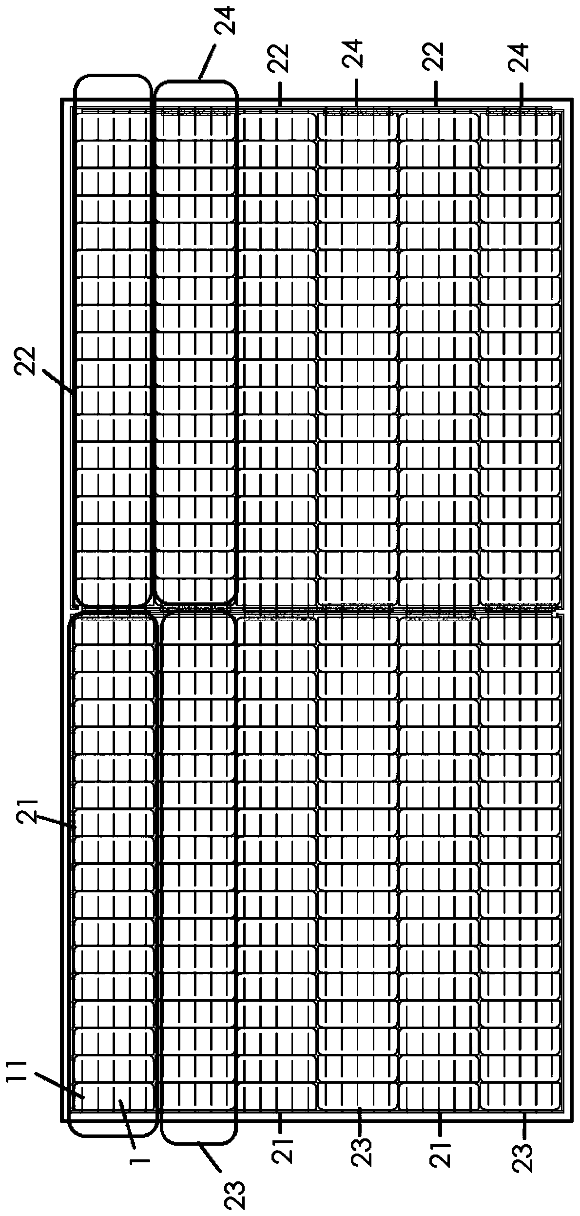 High-performance crystalline silicon battery assembly and solar battery panel