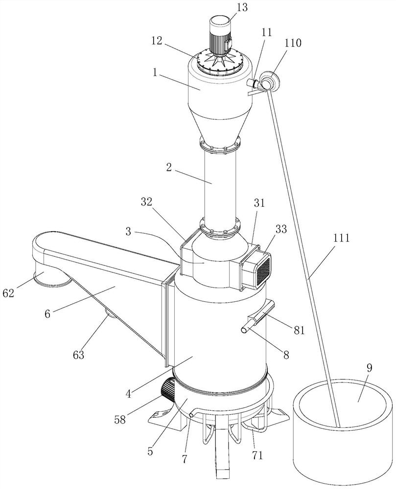 A tower-type integrated device for ultrafine grinding of crayfish carapace