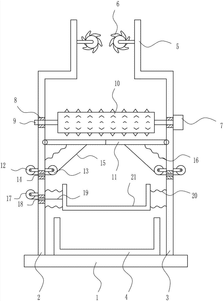 Efficient grinding device for peanut butter manufacturing and manufacturing and using method of efficient grinding device