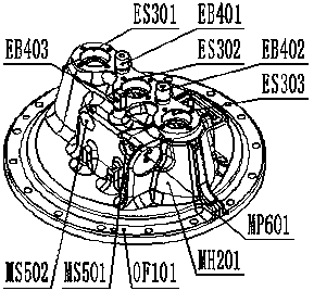 GIS three-phase common box type maintenance grounding switch casing