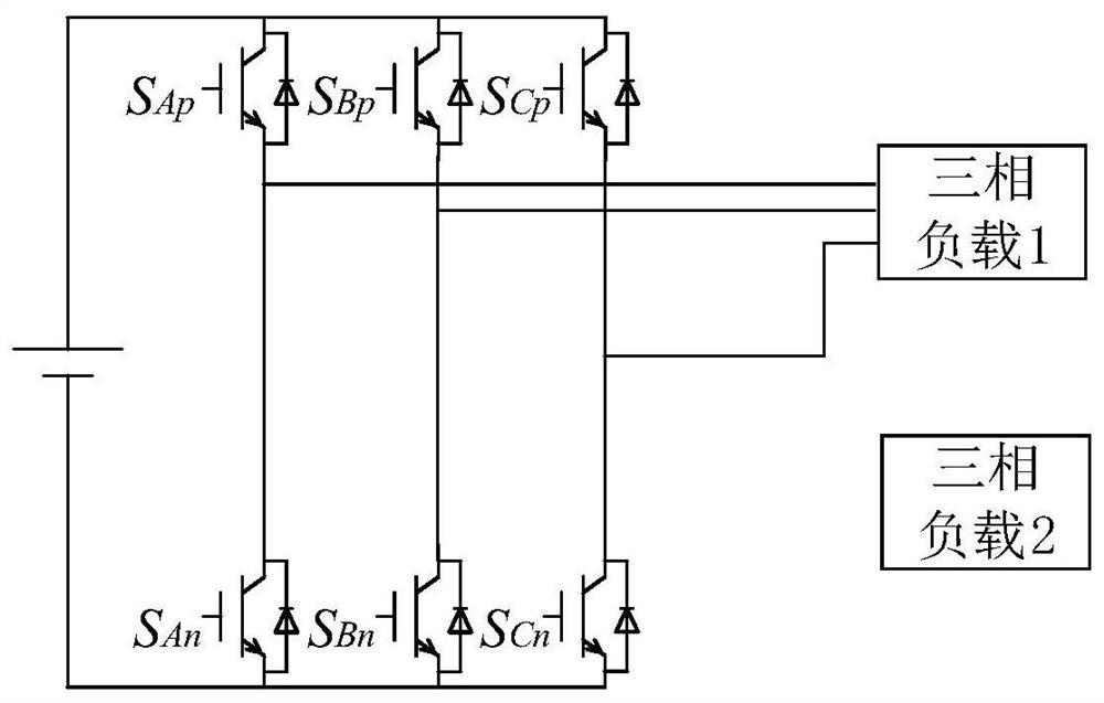 Double-output two-stage matrix converter based on high-frequency link