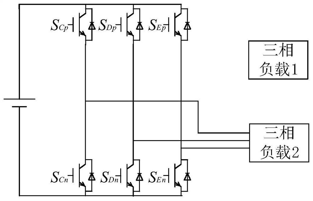 Double-output two-stage matrix converter based on high-frequency link