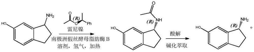 Preparation method for R-6-hydroxy-1-aminoindan