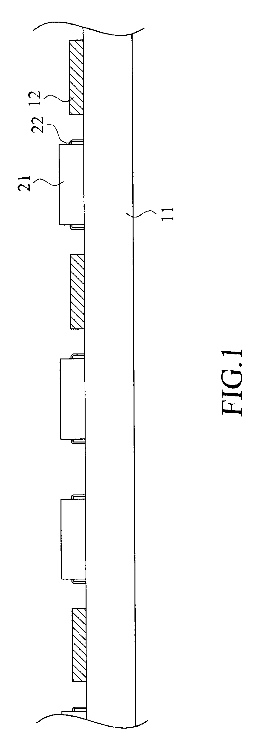 Manufacturing method of a packaging structure of electronic components