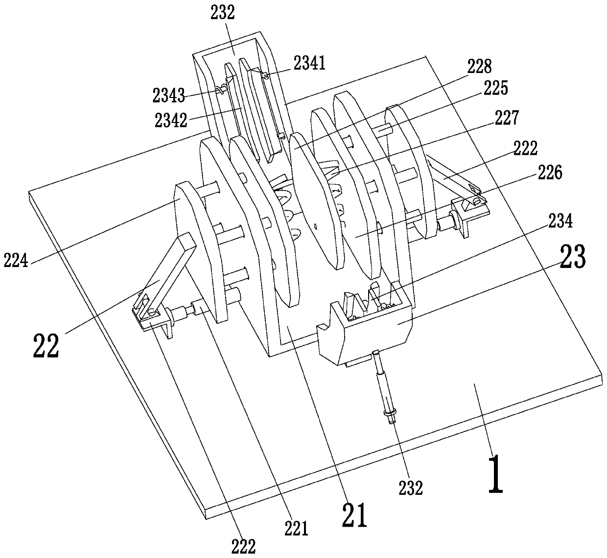 An automatic recycling equipment for discarded shared bicycle body parts