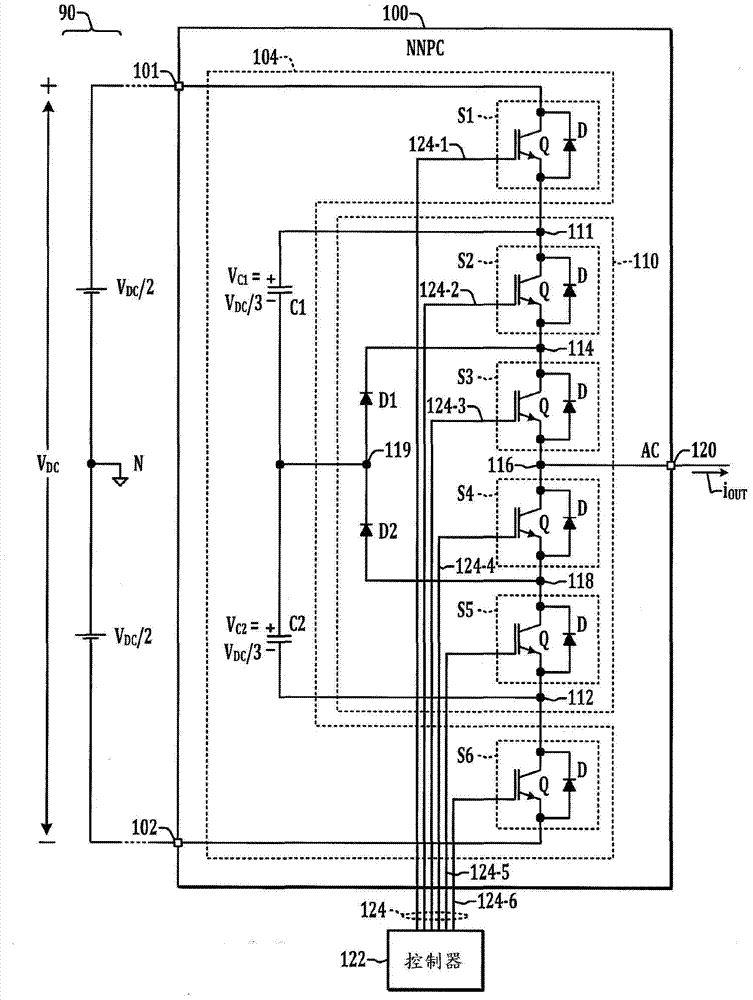Multilevel converter systems and methods with reduced common mode voltage