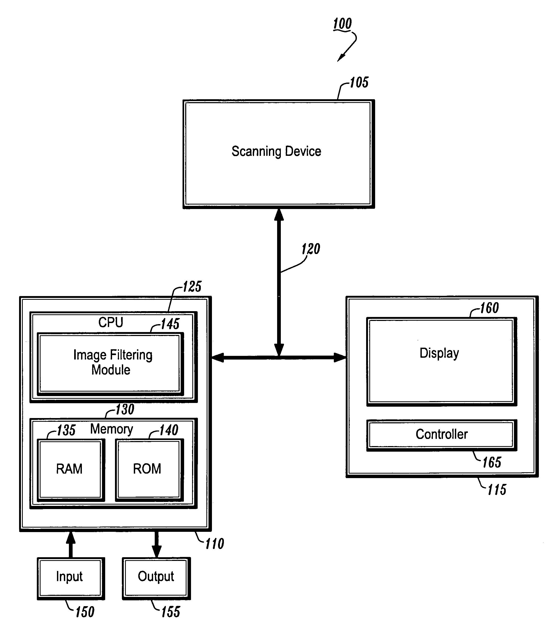 System and method for filtering noise from a medical image