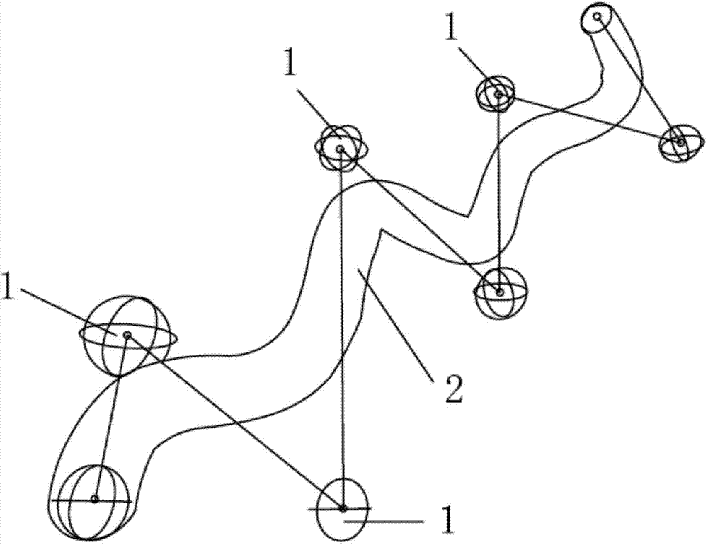 Hair modelling modeling method based on ball B-spline curve