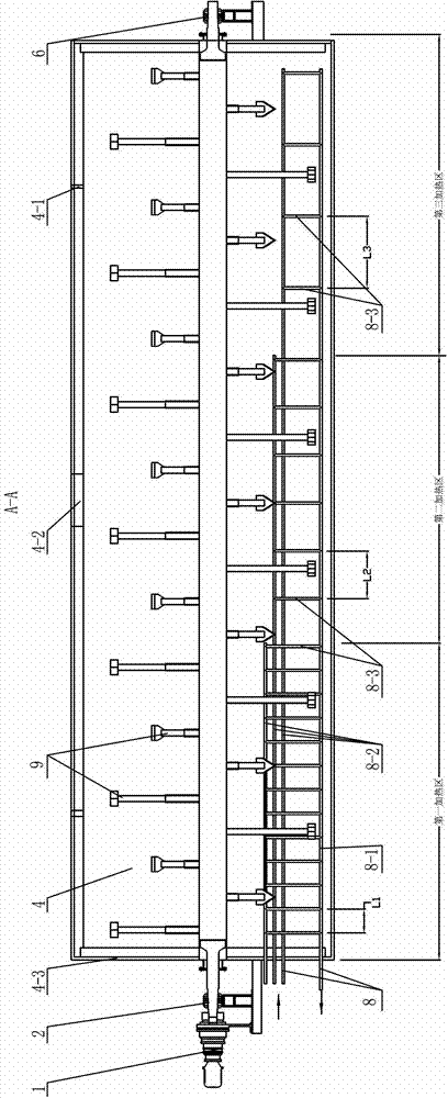 Dry-type anaerobic reaction treatment device