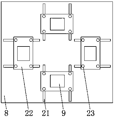 Multi-station coining device applied to upper plate of drive axle spring plate seat