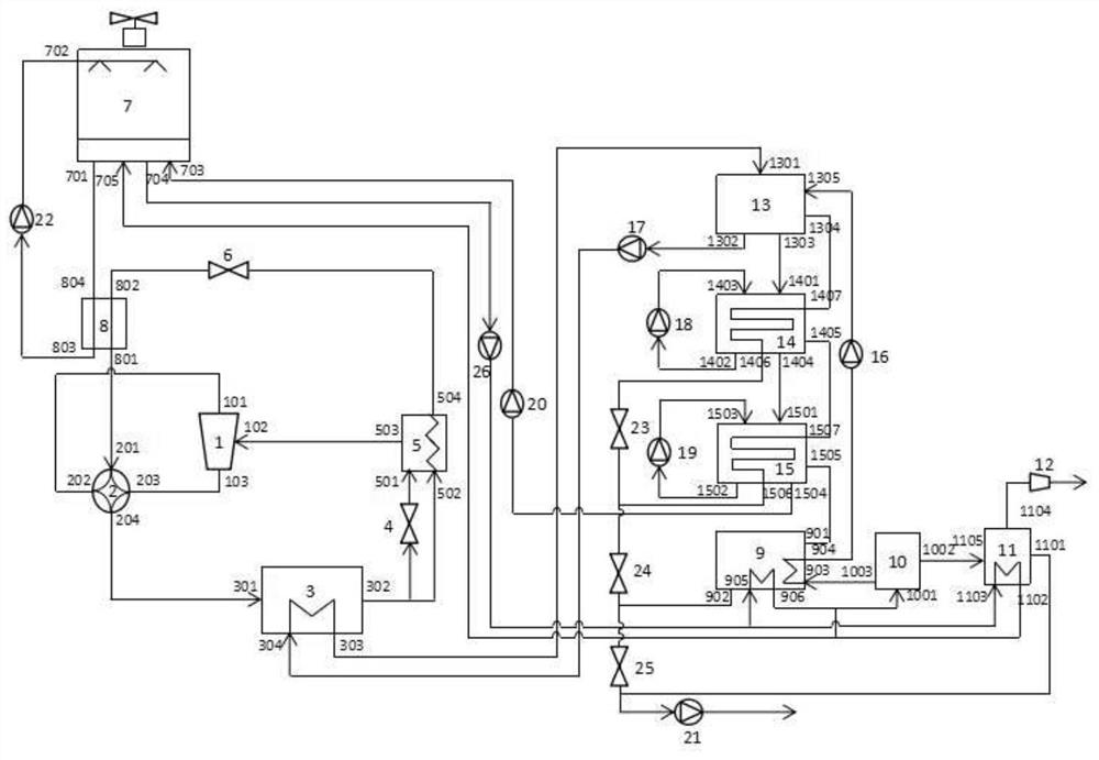 Low-temperature frost-free heat pump system and method for exhaust sensible heat regeneration