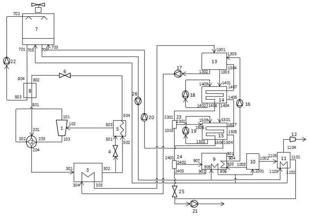 Low-temperature frost-free heat pump system and method for exhaust sensible heat regeneration