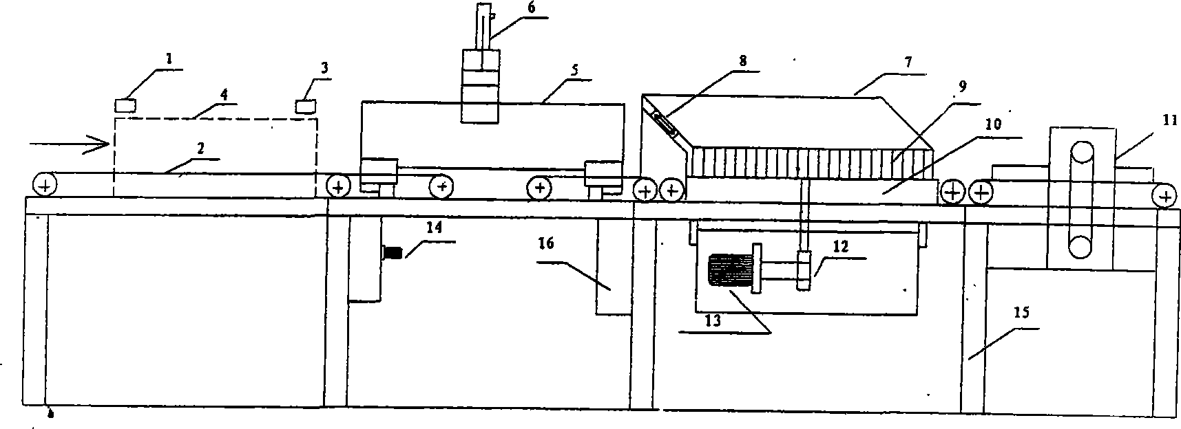 Brick-making dynamoelectric integrated blank-cutting method and active cut-in type blank-cutting machine