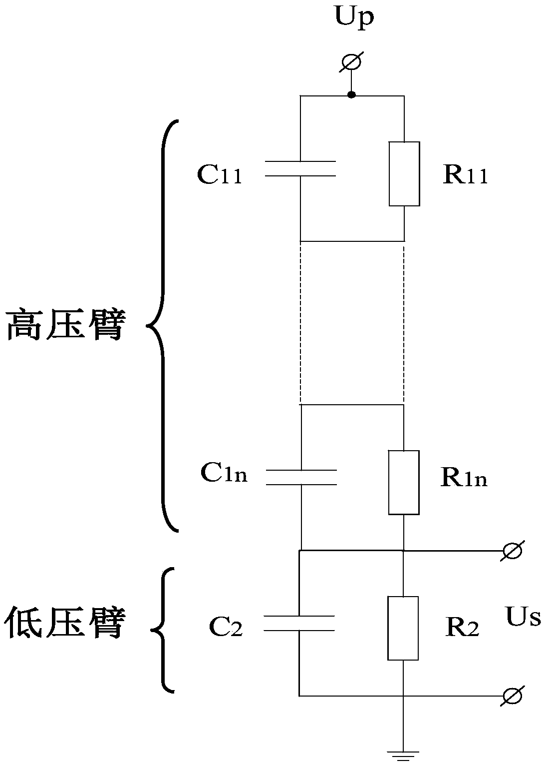 Broadband voltage transformer