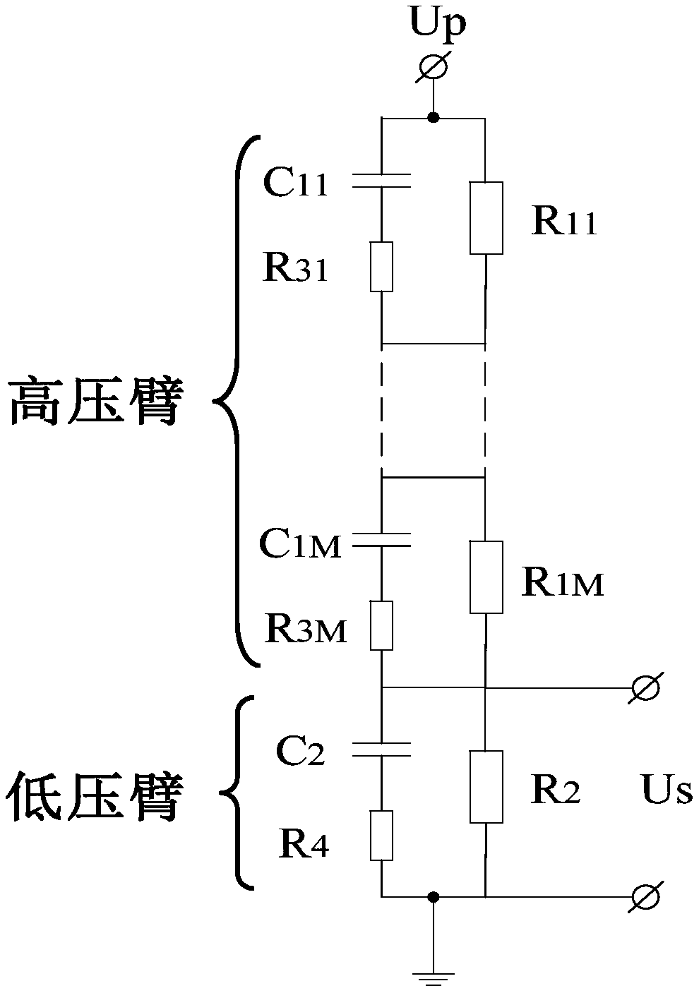 Broadband voltage transformer