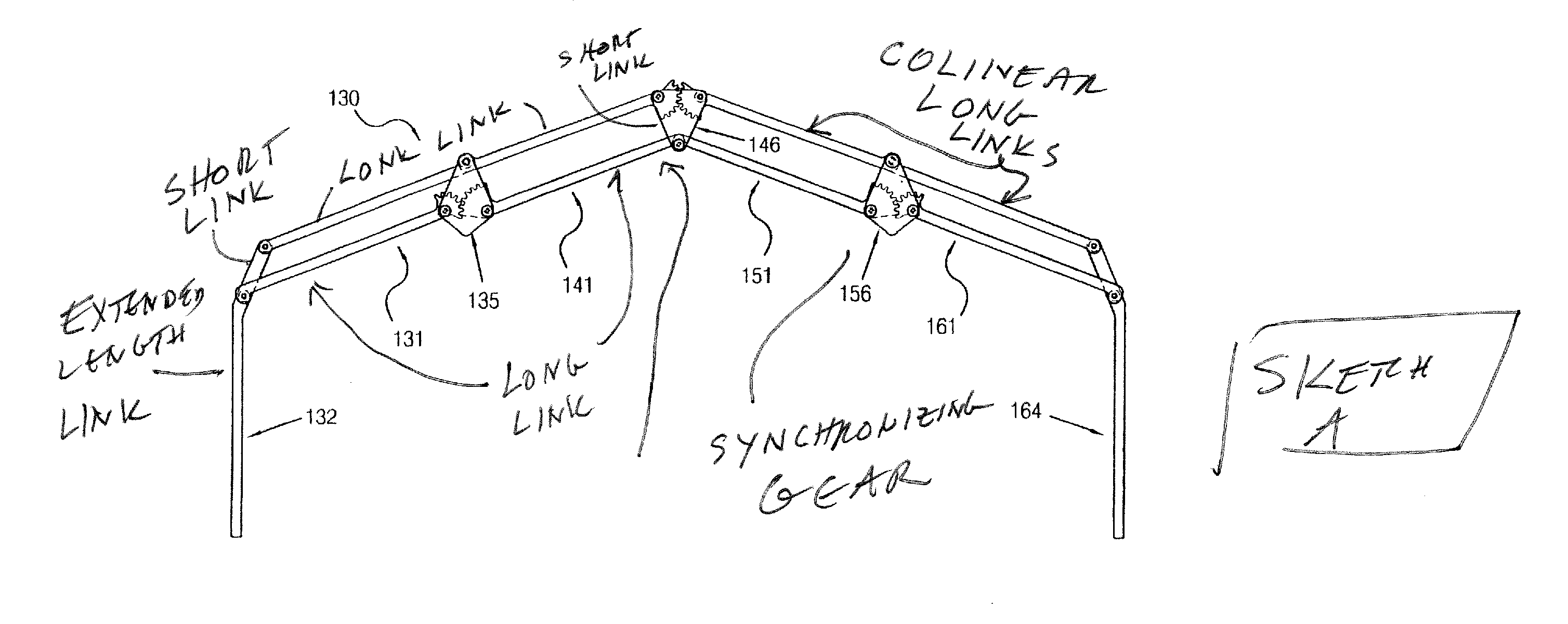 Synchronized four-bar linkages