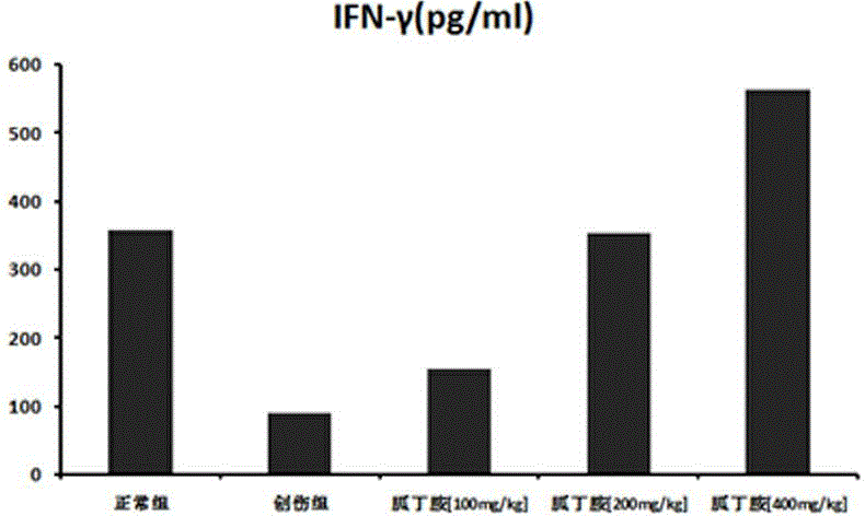 Application of agmatine in preparing medicament for treating post-traumatic immunocom promise