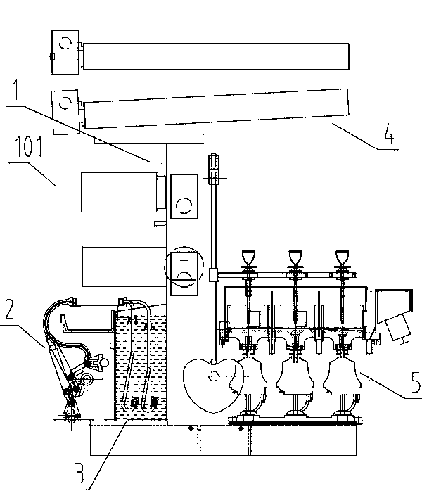 Spinning process of spinning machine with novel single-spindle passive winding device