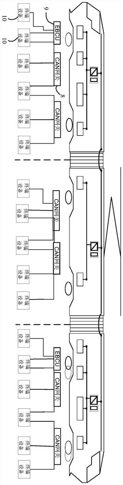 Train and control network structure thereof