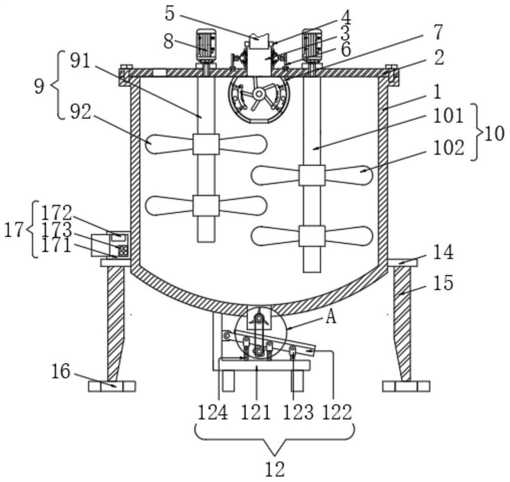 Adding and stirring device for desulfurization gypsum improver