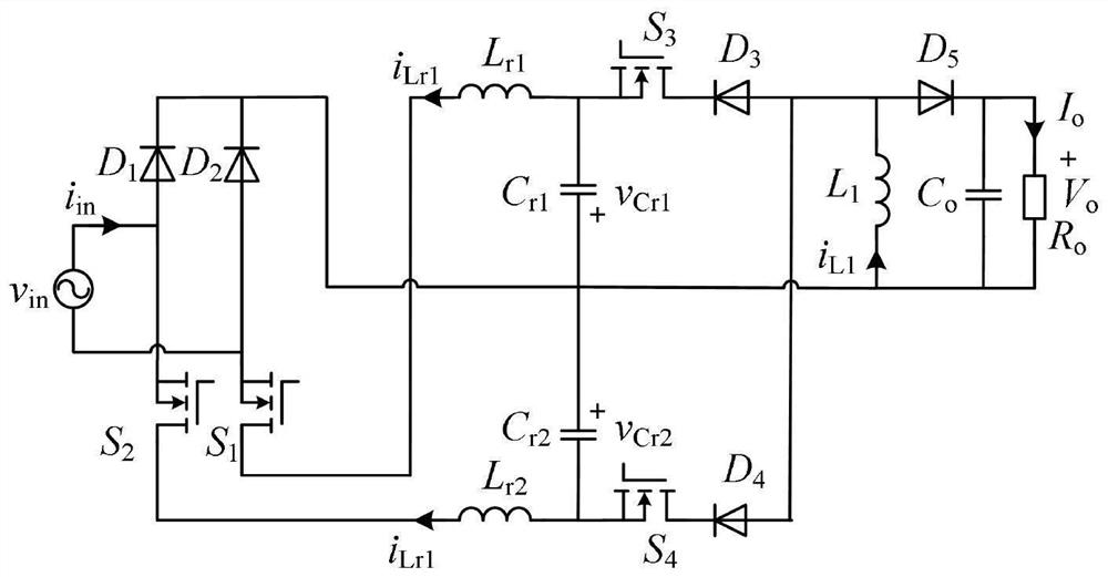 A rectifier for power factor correction at the receiving end of a wireless power transmission system